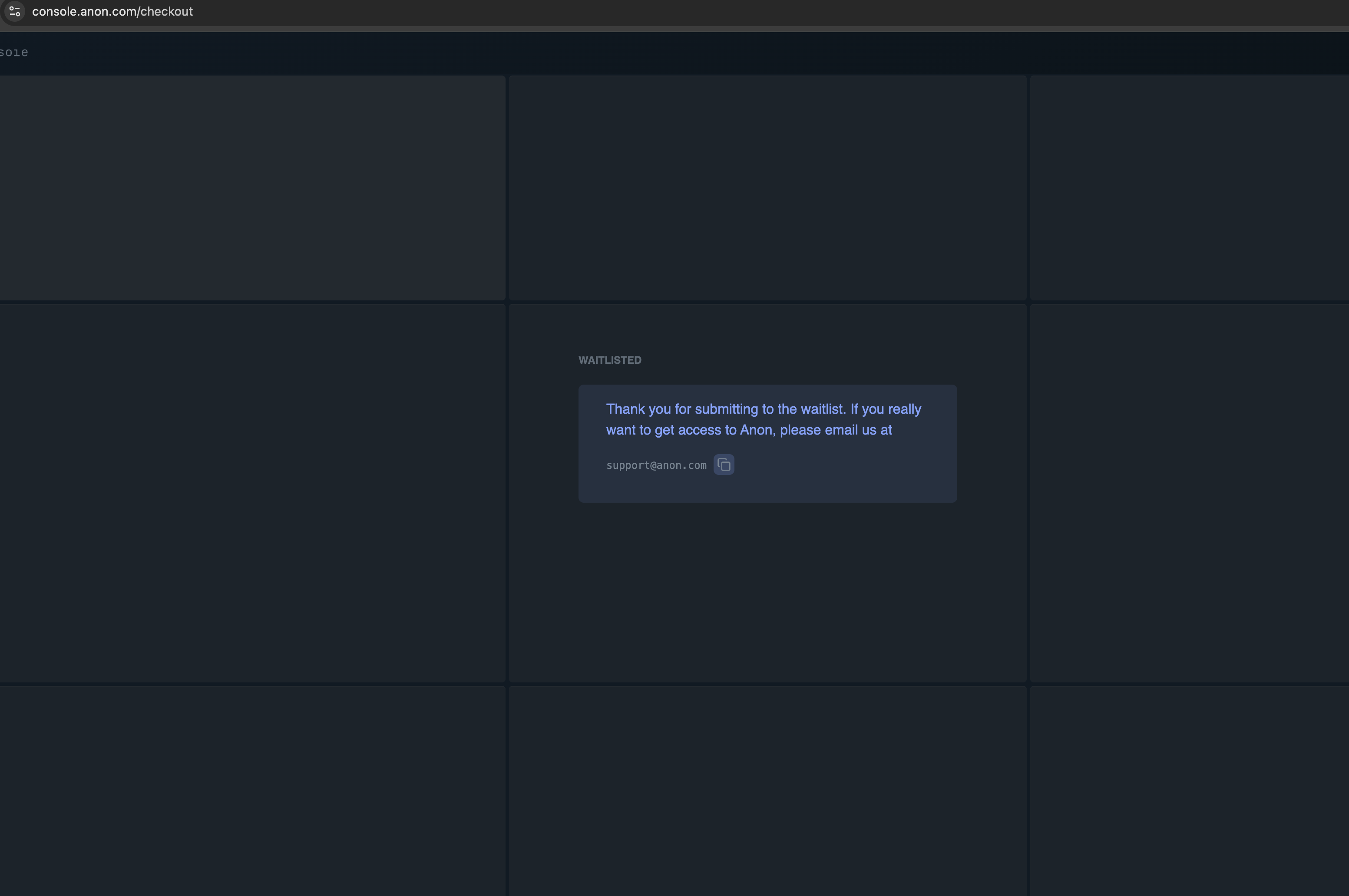 Screenshot from email